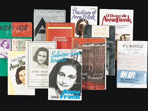 Ein Foto von einigen Büchern mit Einbänden in verschiedenen Farben, verschiedenen Sprachen als auch unterschiedlichen Titeln und Covermotiven liegen sich teilweise überschneidend auf einer schwarzen Fläche. 